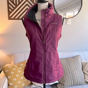 Columbia purple puffer vest